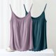 thumbnail image 1 of Puntoco Camisetas ajustadas para mujer, moda de verano para mujer, color sólido, con almohadilla en el pecho y tirantes, cuello redondo, 1 of 4