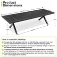 thumbnail image 5 of Pellebant 118" Outdoor Dining Table for 8-12, Aluminum Sturdy Frame with Umbrella Hole, Black Wood-Grain Top, 5 of 7
