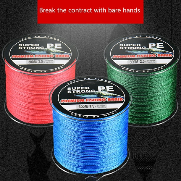 Langgg 300m Pe Fishing Line 4 Strands Braided Fishing Line Super Strong Multifilament Sea Angling Supplies Workhe Yellow 300m & 5.6kg
