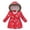 Red, variant on Ccpelsie Girl's Winter Coat Jacket Hooded Kids Toddler Flower Print Parka Outwear Warm Cotton Puffer Hooded Jacket(Navy,6-7 Years)