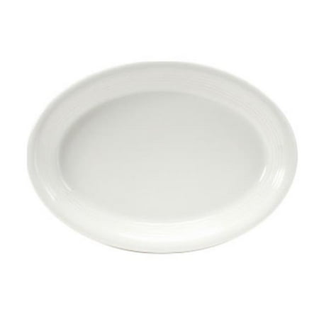 

Tuxton China CWH-0962 9.75 in. x 7 in. Concentrix Oval Platter - Blanco - 2 Dozen