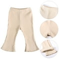 thumbnail image 3 of BULLPIANO Baby Girl Pants Toddler Leggings Flare Pants Baby Solid Ribbed Pants Infant Bell Bottoms Casual Leggings, 3 of 7