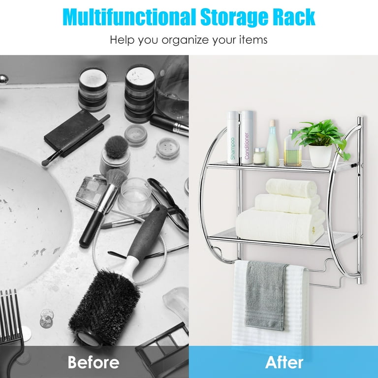 Wall-Mounted Towel Rack Shower Suppliers Storage Holder Bathroom