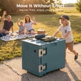 thumbnail image 5 of CAMMOO 82QT Heavy Duty Cooler Chest & Insulated Food Carrier with Wheels, Front-Loading Catering Hot Box Food Warmer for 5 Full-Size Pans (NOT Included), Blue, 5 of 9