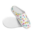 thumbnail image 3 of Lsque Happy Easter Pattern Womens Comfort Cotton on Scuff With Memory Foam and Anti-skid Sole Slipper-46/47, 3 of 7