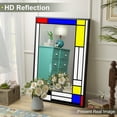 thumbnail image 5 of GODCHAR Metal Black Frame Mondrian Style Accent Mirror Wall Mounted, 5 of 6