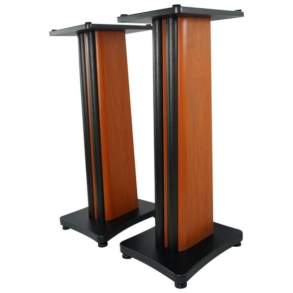 Rockville SS28C 28" Classic Wood-Grain Speaker Stands for Definitive Technology Pro Monitor 1000 (Pair)