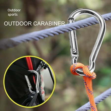 Opolski 20OPcs Carabiners Clip Locking Camping Locking Carabiners Lightweight Multi-purpose Aluminium Alloy Locking Carabiners for Outdoor Camping Activities