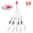 thumbnail image 1 of Juego de cabezales de pesca 1 señuelo de paraguas de 5 brazos Alabama Rig con Spinner giratorio a presión, 1 of 6