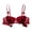 Red-34, variant on Women Cup Lace Shelf Bra Underwired Bralette Push Up Bra Balconette Bra with Push Up Effect with Adjustable Strap