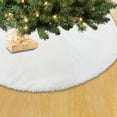 thumbnail image 3 of Holiday Time 48 inches White Faux Fur Tree Skirt, 3 of 3