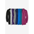 thumbnail image 3 of Woman Within Plus Size Fleece Baseball Jacket Long Oversized Fleece Coat, 3 of 5