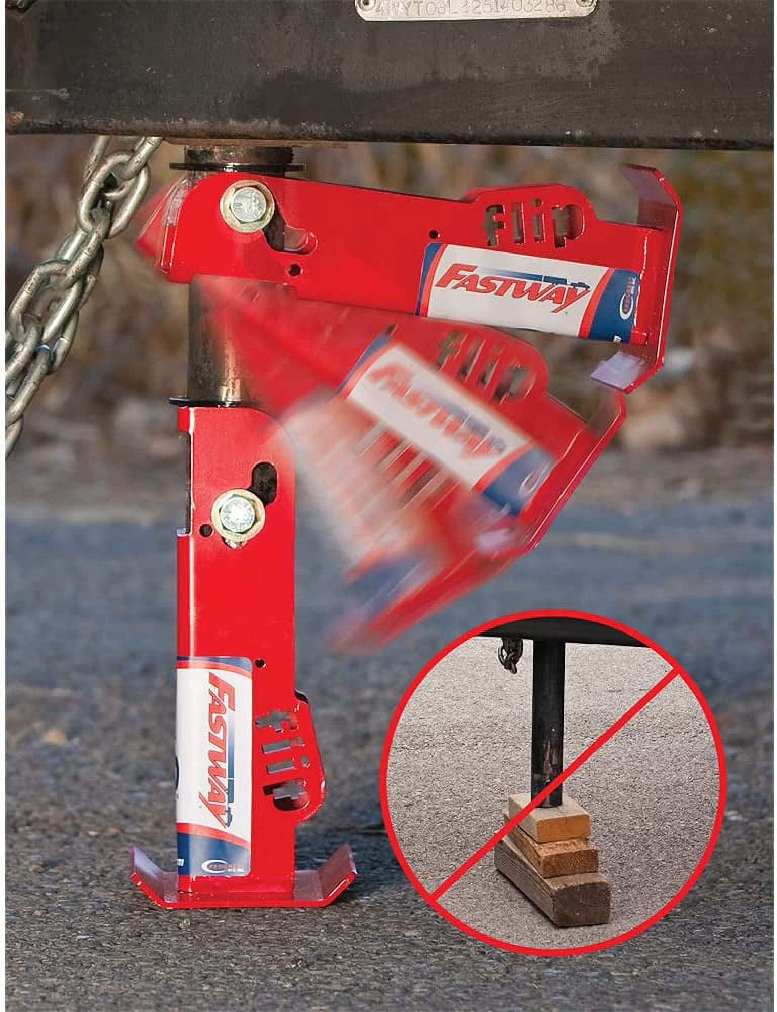 Southwest Wheel 5,000 lbs top Wind A-Frame Trailer Jack w/ 6" Flip Foot