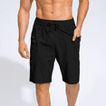 thumbnail image 3 of PUZTLOY Men's Swim Trunks Quick Dry Board Shorts with Zipper Pockets Beach Shorts Bathing Suits for Men - No Mesh Liner Black S-3XL, 3 of 9