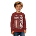 thumbnail image 3 of SonxaHe Toddler Boys T Shirt 250th Independence Day American Flag Long Sleeve Tee Comfortable Sports Tshirt Red,Size 3-14 Y, 3 of 3