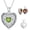 August Crystal Locket, variant on Heart Locket Necklace 925 Sterling Silver Personalized Picture Locket Pendant Birthday Christmas Jewelry Memorial Gifts for Women