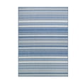 thumbnail image 2 of 2' x 3.5' Blue Striped Rectangular Area Throw Rug, 2 of 6