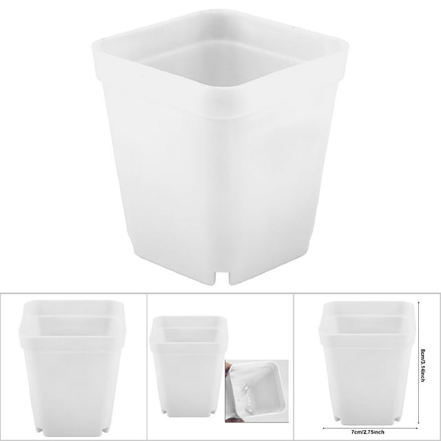 20Pcs Plastic Plant Seeding Nursery Pot Colorful Plant Flower Pot With Drain Hole