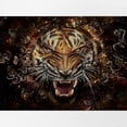 thumbnail image 2 of CafePress - Angry Tiger Breaking Through Glass - Adjustable Unisex Printed Trucker Hat with Mesh Back, 2 of 8