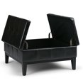 thumbnail image 3 of WyndenHall Lancaster Square Coffee Table Ottoman with Split Lift up Lid, 3 of 8