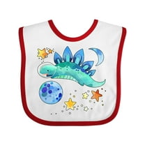 Inktastic Stegosaurus Space Dinosaur with Stars and Planet Boys or Girls Baby Bib