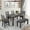 Gray-B, variant on Dining Table Set for 6, 6 Piece Wood Kitchen Table Set, Dining Table and Chairs Set, Home Furniture Table Set with Chairs & Bench, Light Gray