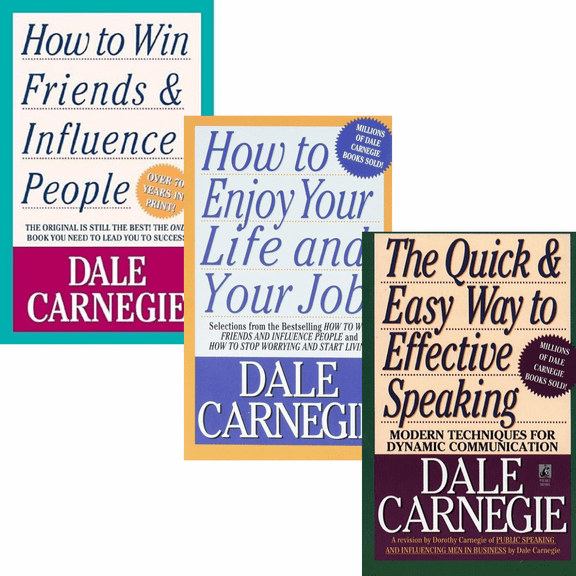How To Win Friends and Influence People; How To Enjoy Your Life and Your Job; The Quick and Easy Way to Effective Speaking by Dale Carnegie (Mass Market Paperback Set)