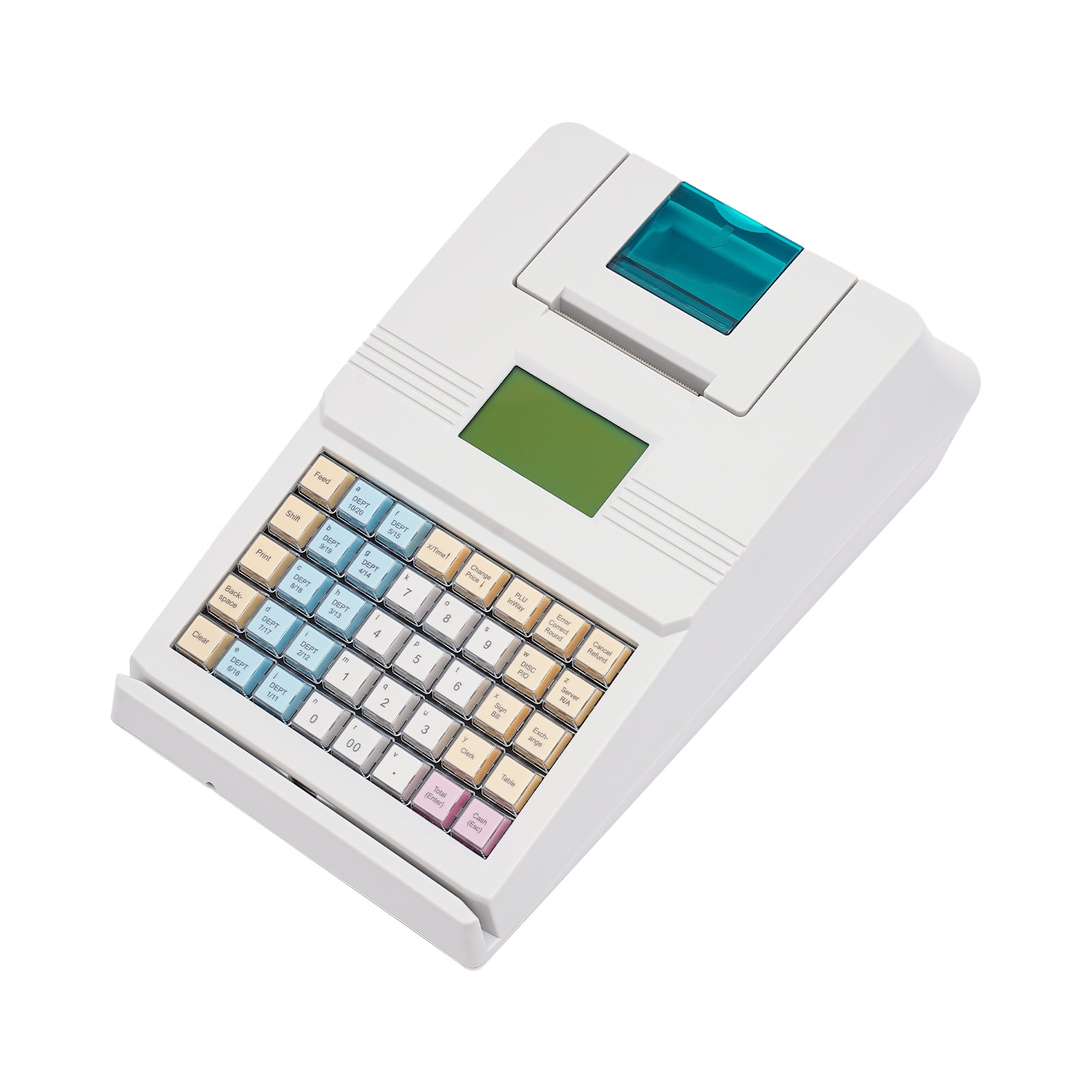 Compact & Durable Cash Register with 40 Keys, 10,000 PLU, 128x64 LCD Display, for Retail, Supermarket, and Restaurant