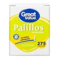 thumbnail image 1 of Palillos de madera Great Value con puntas redondeadas 275 pzas, 1 of 1