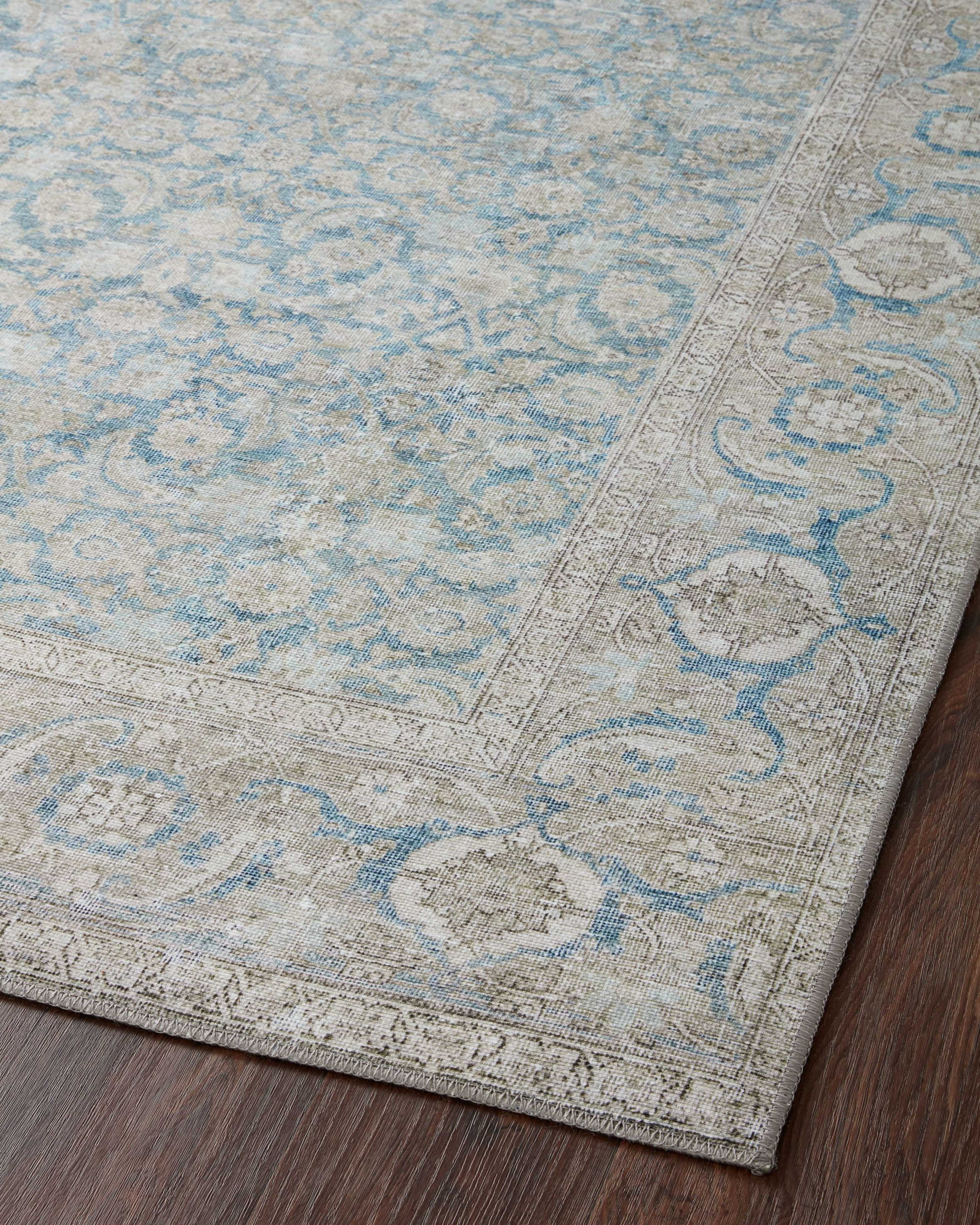 Loloi Wynter WYN-10 Ocean / Silver Oriental Area Rug 7'-6" x 9'-6"