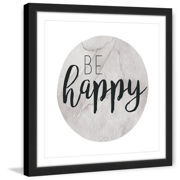 "Be Happy" Framed Painting Print