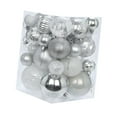 thumbnail image 4 of 36 adornos navideños para árbol de Navidad, colgantes y bolas navideñas para regalo de Navidad. Blanco plateado, 4 of 9