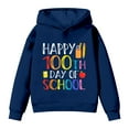 thumbnail image 7 of XAOFW Children's Hoodies Sweatshirts 100 Days Of School Print Fashionable Hoodie Casual Loose Fit Pullover Long Sleeve Hooded Sweatshirt Trendy Cozy Family Gathering Tops, 7 of 7