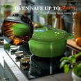 thumbnail image 5 of Enameled Cast Iron Dutch Oven - 5.5QT Pot with Lid Cookbook & Cotton Potholders - Heavy-Duty Cookware for Braising, Stews, Roasting, Bread Baking red, 5 of 8
