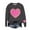 01 Dark Gray, variant on Fewfanhot Women Clothing Casual Heart Graphics Shirt Long Sleeve Pullover Loose Crewneck Cute Love Printed Sweatshirt Tops