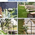 thumbnail image 4 of KOOVON 39 Inch Shepherds Hooks for Outdoor Garden Wedding Bird Feeder Pole for Hanging Solar Lights Plant Baskets Lanterns 2 Pack, 4 of 9