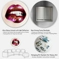 thumbnail image 5 of Designart 'Close-Up Of Purple Female Lips' Modern Circle Metal Wall Art 23x23 - Disc of 23, 5 of 5