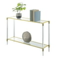thumbnail image 2 of Convenience Concepts Royal Crest 2 Tier Acrylic Glass Console Table, Gold/Glass, 2 of 6