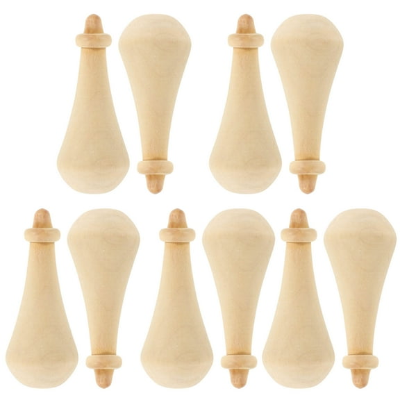 ELAYARD Set of 10 Unfinished Wooden Christmas Ornaments Light Brown Rustic Holiday Home Decor 1.97 x 0.79 x 0.79 inches