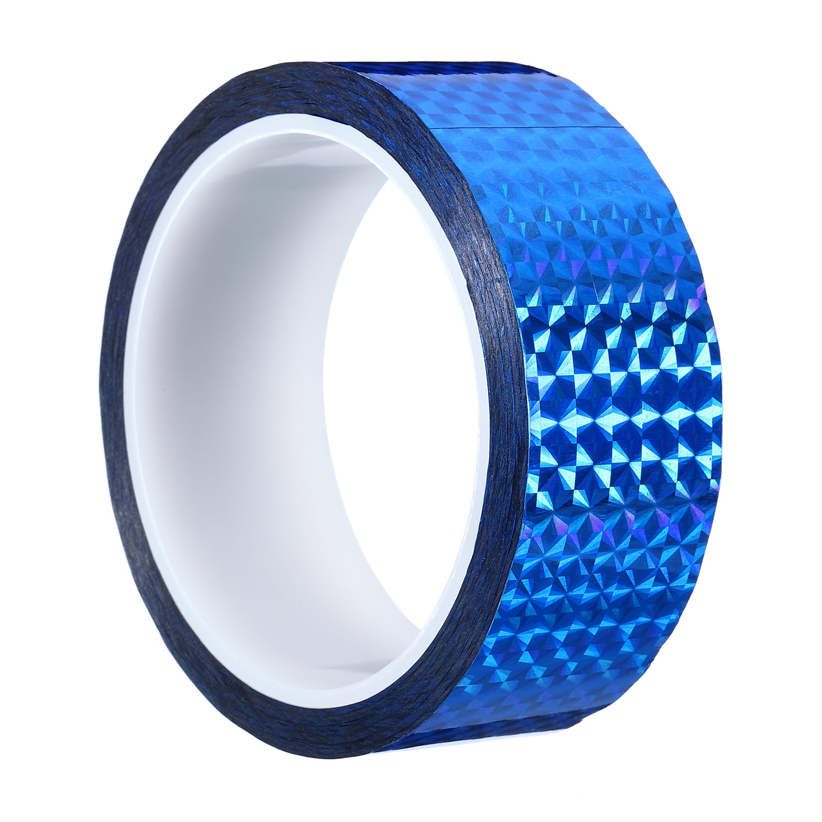 35mm x 50m Prism Tape, Holographic Reflective Self Adhesive for DIY Art Craft Wrapping Decoration, Blue