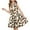 Khaki, variant on AUNVITO Girls Leopard Print Sleeveless Dress Round Neck Waist Cinched Dance Dress Spring Summer Casual Performance Outfit