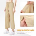 thumbnail image 7 of AURARMLET Women’s Drawstring Pants in Khaki, Lightweight for Daily Wear, 1 Set, 7 of 7