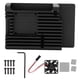 thumbnail image 1 of Estuche protector de aleación de aluminio para Raspberry Pi 4 con ventilador de ventilación DC5V (negro), 1 of 9