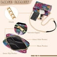 thumbnail image 3 of FORMRS Women Crossbody Purse with Chain Strap Vegan Leather Shoulder Handbag, Charming Floral Pattern, 3 of 7