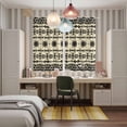 thumbnail image 4 of Black Khaki Boho Kitchen Curtains Window Panels, Vintage Ethnic Tribe Abstract Art Retro Insulated Window Treatment Curtain, Grommet Curtains for Bedroom/Living Room/Bathroom, 2 Piece 42"Wx63"L, 4 of 8