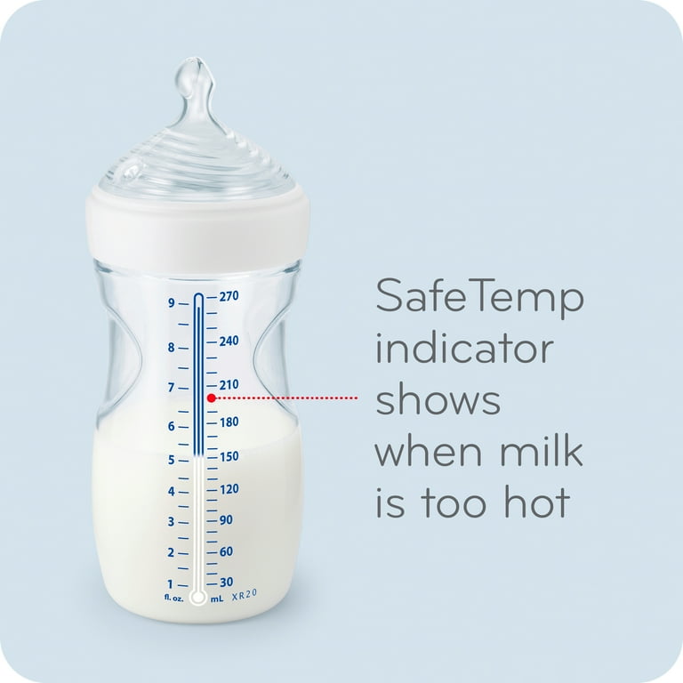 NUK Simply Natural Bottle with SafeTemp, oz, Pack, 0+ Months