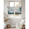 thumbnail image 3 of Cloud Effect Sheer Curtains 54 Inches Long 2 Panels Modern Watercolor Marble Texture Light Filtering Semi Sheer Window Curtains Drapes for Bedroom Living Room 52"x54", 3 of 7