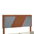 thumbnail image 4 of Gewnee Queen Size Platform Bed Frame with Upholstered Headboard,Solid Wood Slats Support,Adjustable Headboard for 8-14" Mattress,Sturdy Center Legs,No Box Spring.Orange, 4 of 8