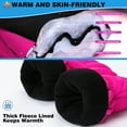 thumbnail image 3 of ThxToms Kids Winter Gloves, Waterproof Ski Snow Gloves for Boys and Girls, Winter Warm Gloves for Cold Weather Outdoor Play ( Rose Red Ages 7-10), 3 of 7