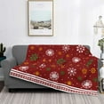 thumbnail image 2 of Yiaed Merry Christmas Print Blanket Throw Blanket Soft Cozy Flannel Blanket for Home Bed Sofa Couch Chair-40"x30", 2 of 6